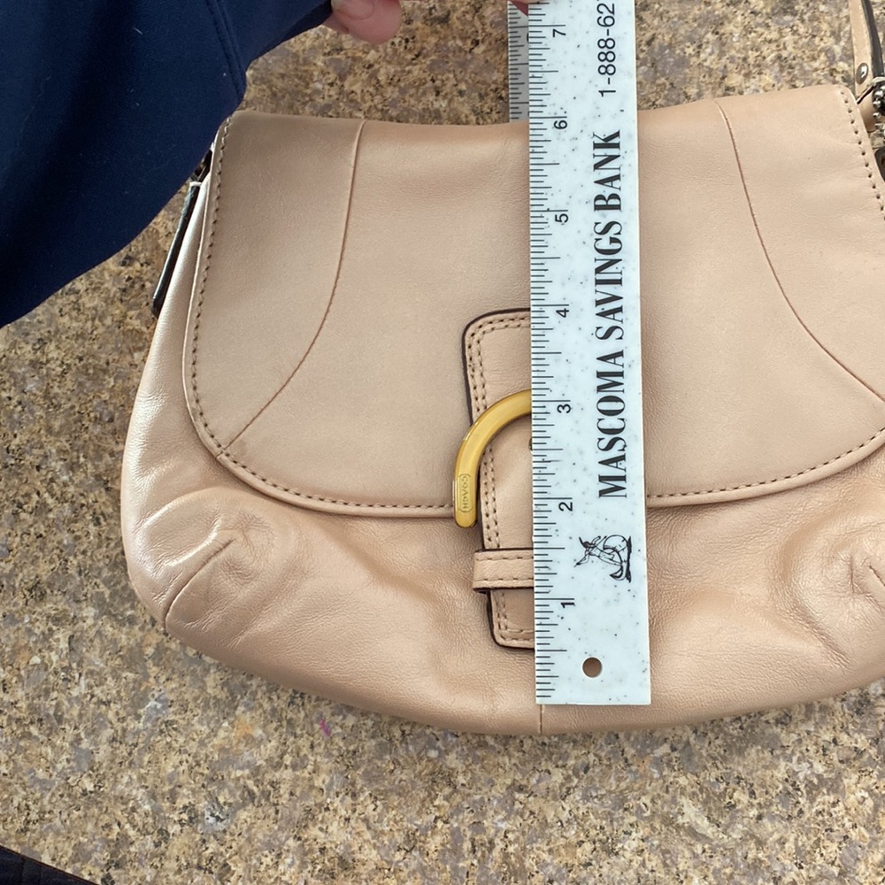 Coach Crossbody Leather Bag Pink Silver Toned Hardware Small Purse - Picture 14 of 17